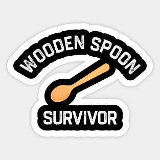 Wooden Spoon Survivor Sticker